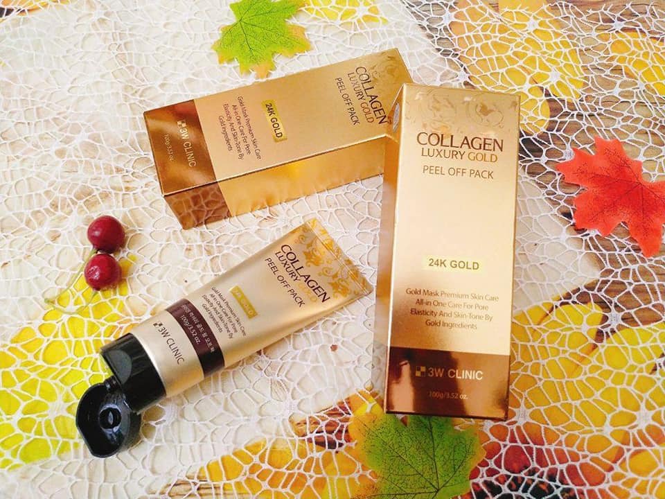 Mặt nạ dưỡng trắng da - Gel đắp mặt nạ tinh chất vàng 24K 3W CLINIC Hàn Quốc 100ml