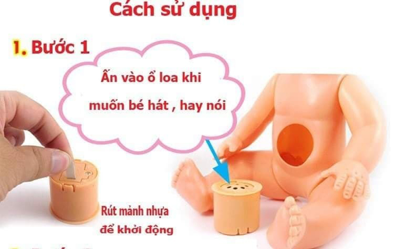 Búp bê em bé biết khóc, biết nói (màu ngẫu nhiên)