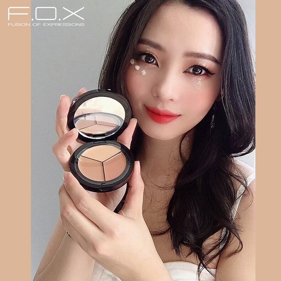 Kem Che Khuyết Điểm, Tạo Khối 3 Ngăn FOX Completely Concealer Plate 9.5g