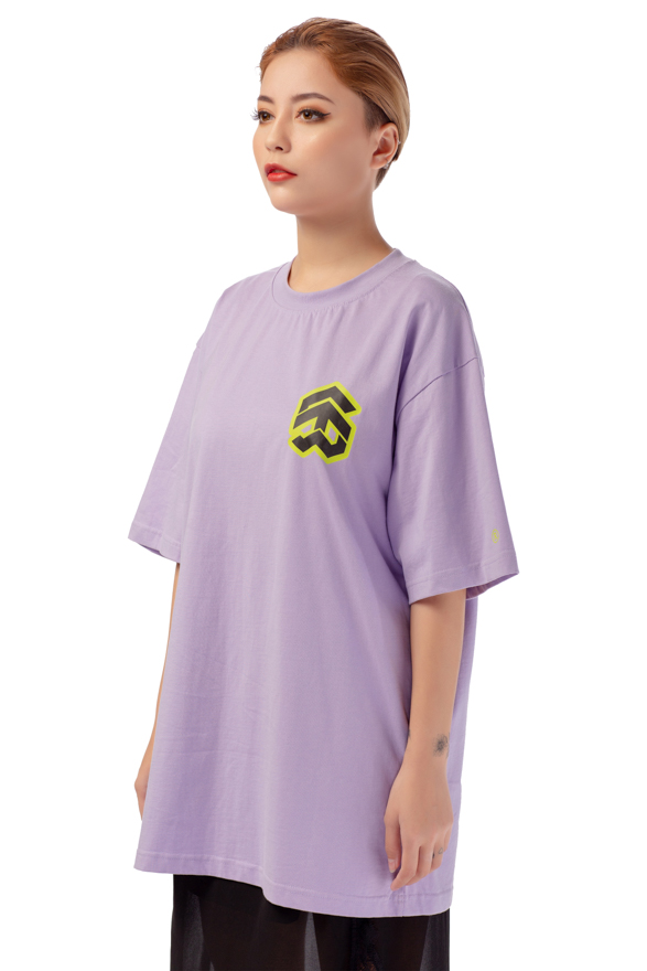 Áo Thun 5THEWAY Tay Ngắn Tím aka 5THEWAY /stroke/ BIG LOGO NEW TEE in PASTEL LILAC