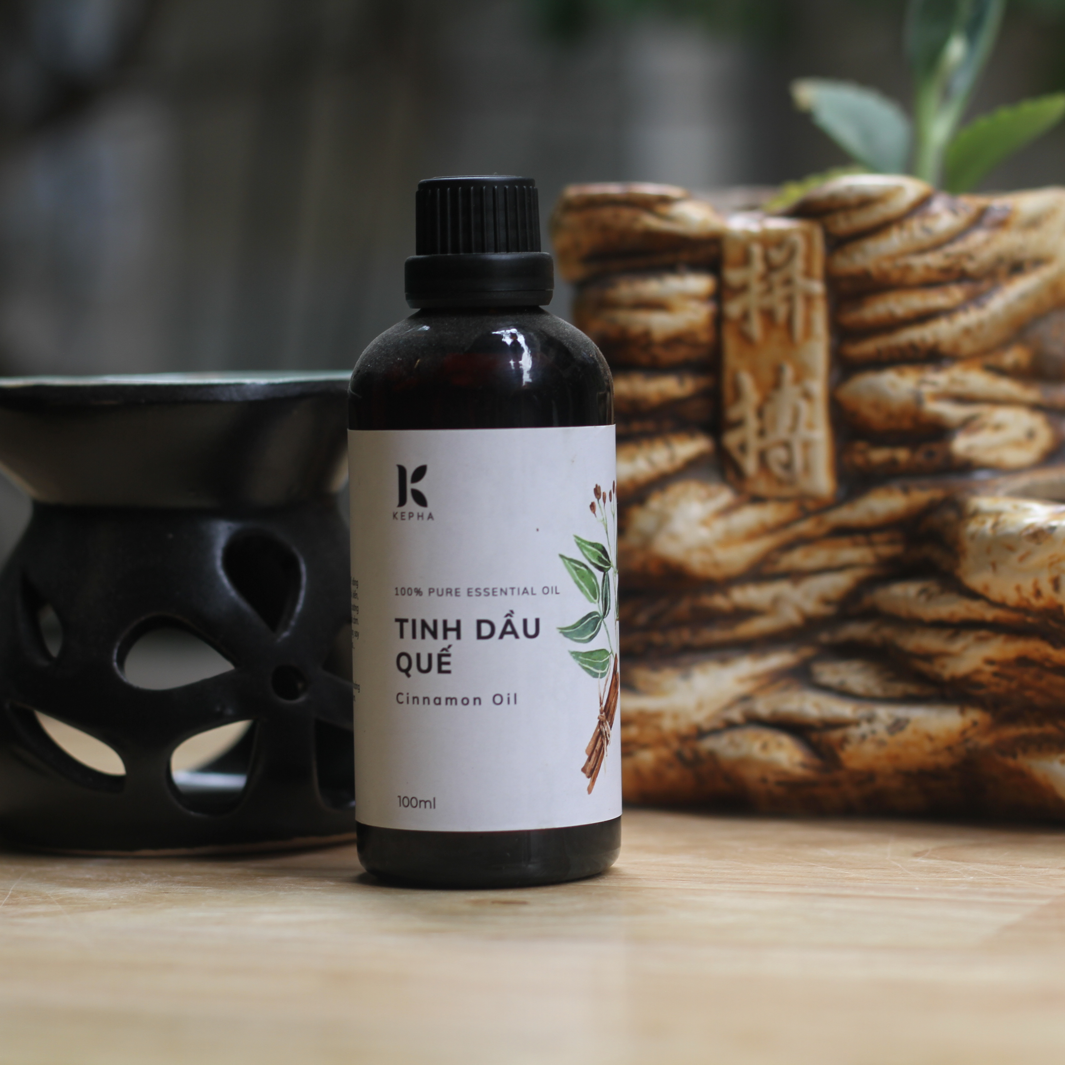 Tinh dầu Quế Kepha 100ml - Cassia Essential oil - Nguyên chất 100% - Khử mùi, lau nhà, làm sạch không khí