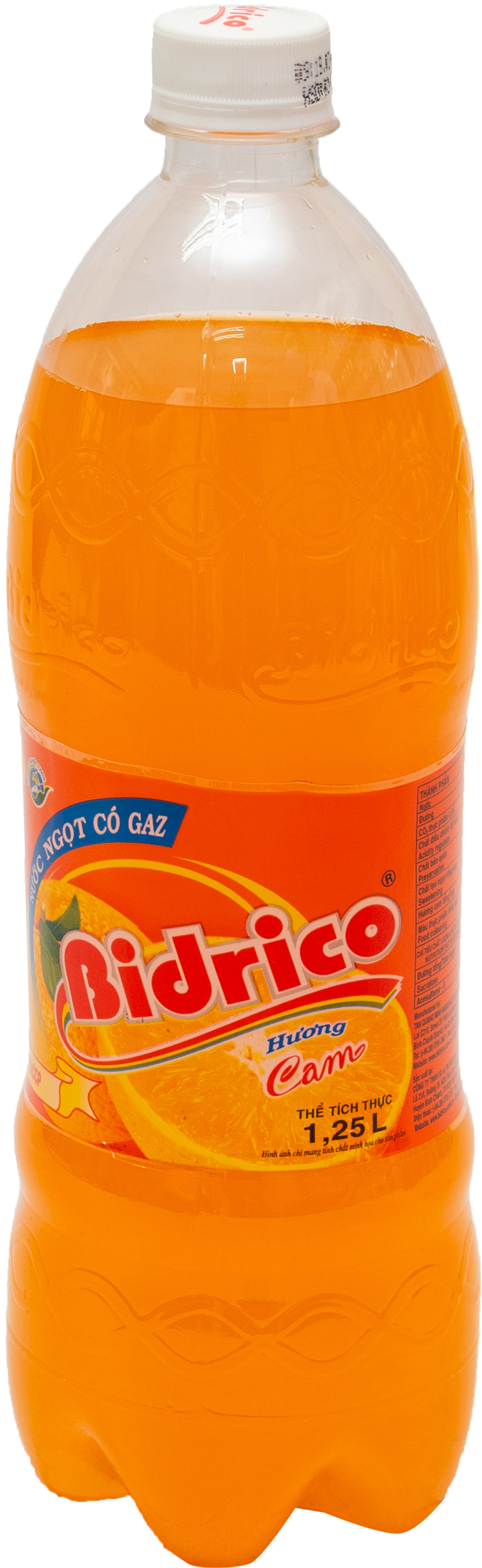 Thùng 12 chai Nước Ngọt Có Gaz Bidrico 1,25 Lít