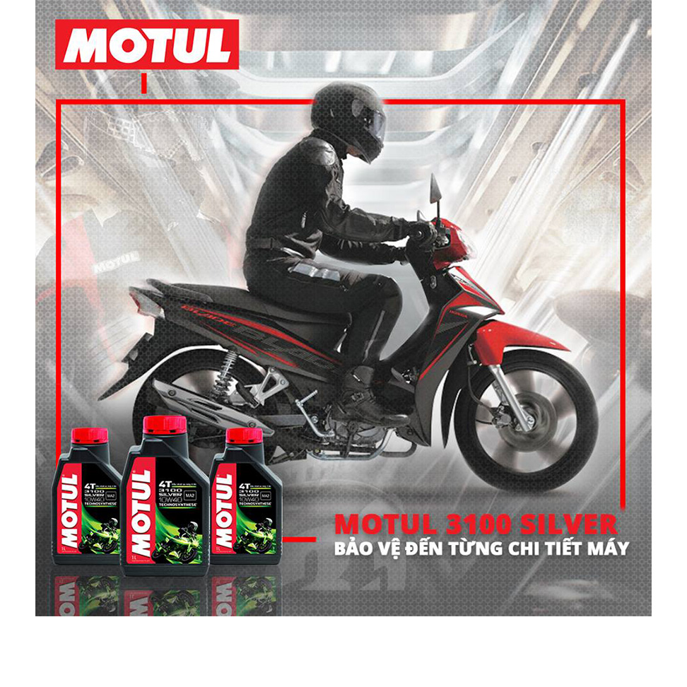 Hình ảnh Nhớt Xe Số Motul 3100 Silver 4t 10w40 20x1l Vn (1L)