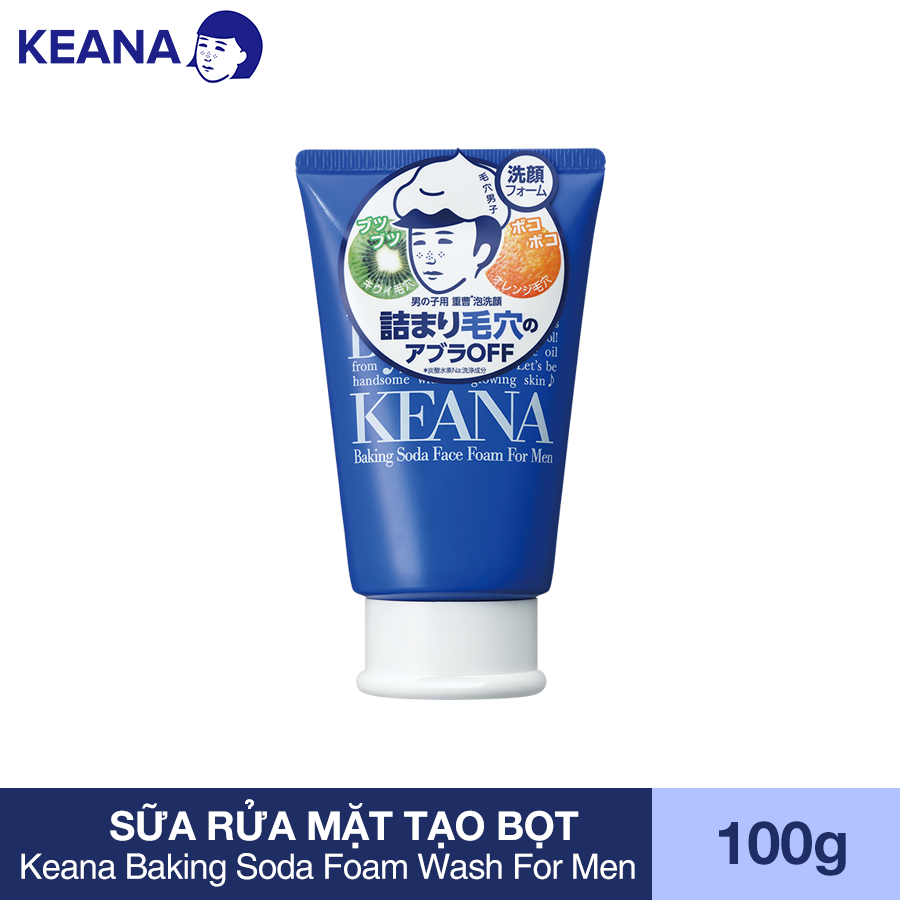 Sữa Rửa Mặt Tạo Bọt Cho Nam Keana Baking Soda Foam Wash For Men (100G) - HÀNG CHÍNH HÃNG