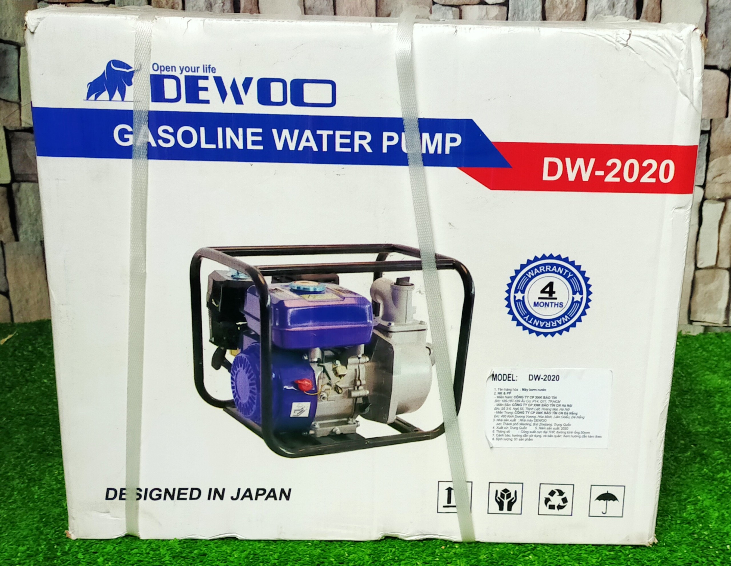 MÁY BƠM NƯỚC XÁCH TAY CHẠY XĂNG CHÍNH HÃNG DEWOO DW-2020