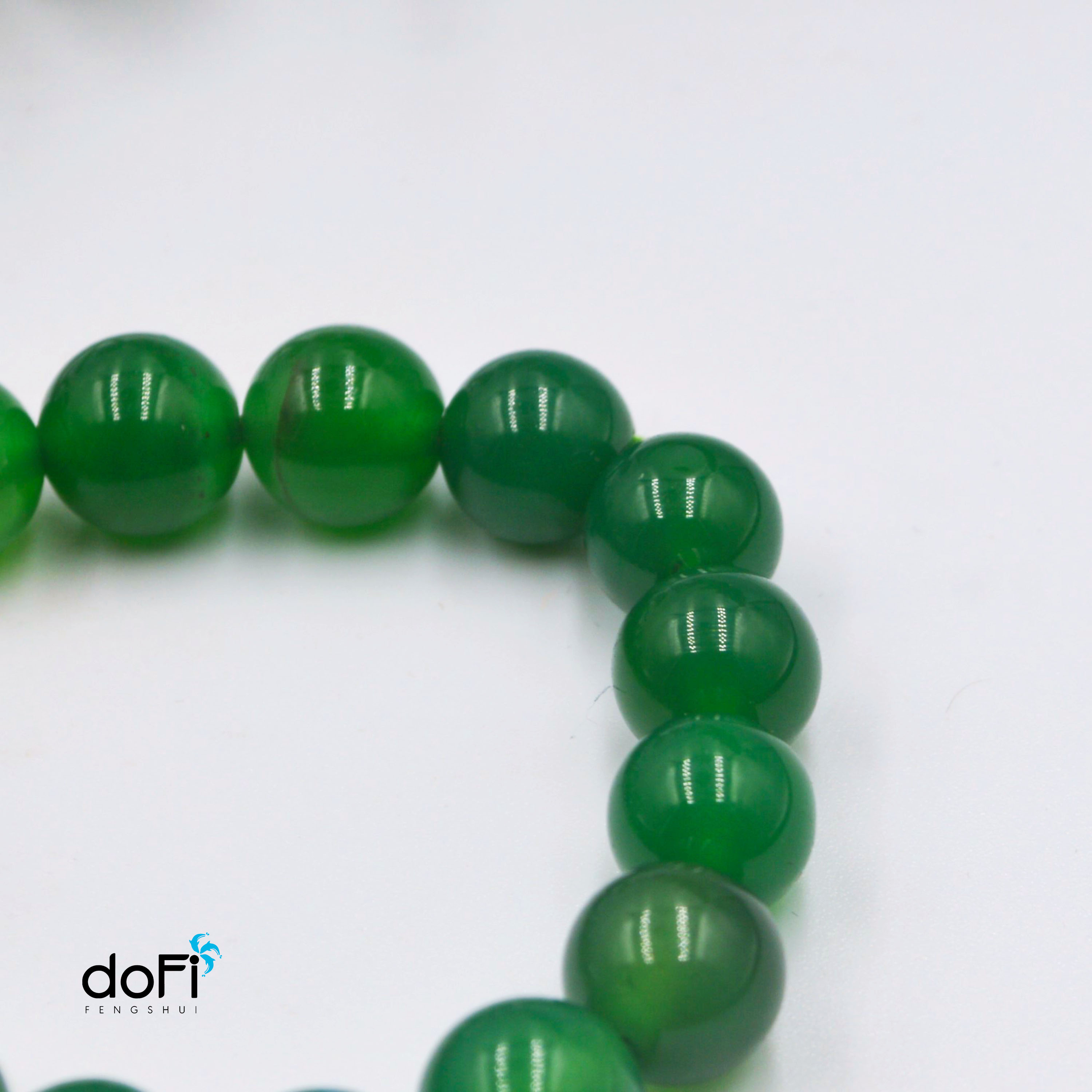 Vòng Tay Hồ Ly Chín Đuôi Topaz Xanh Lá Phối Mã Não Xanh Lá
