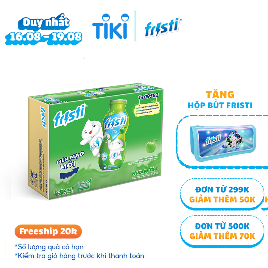 Thùng Fristi Hương Táo 48x80ml