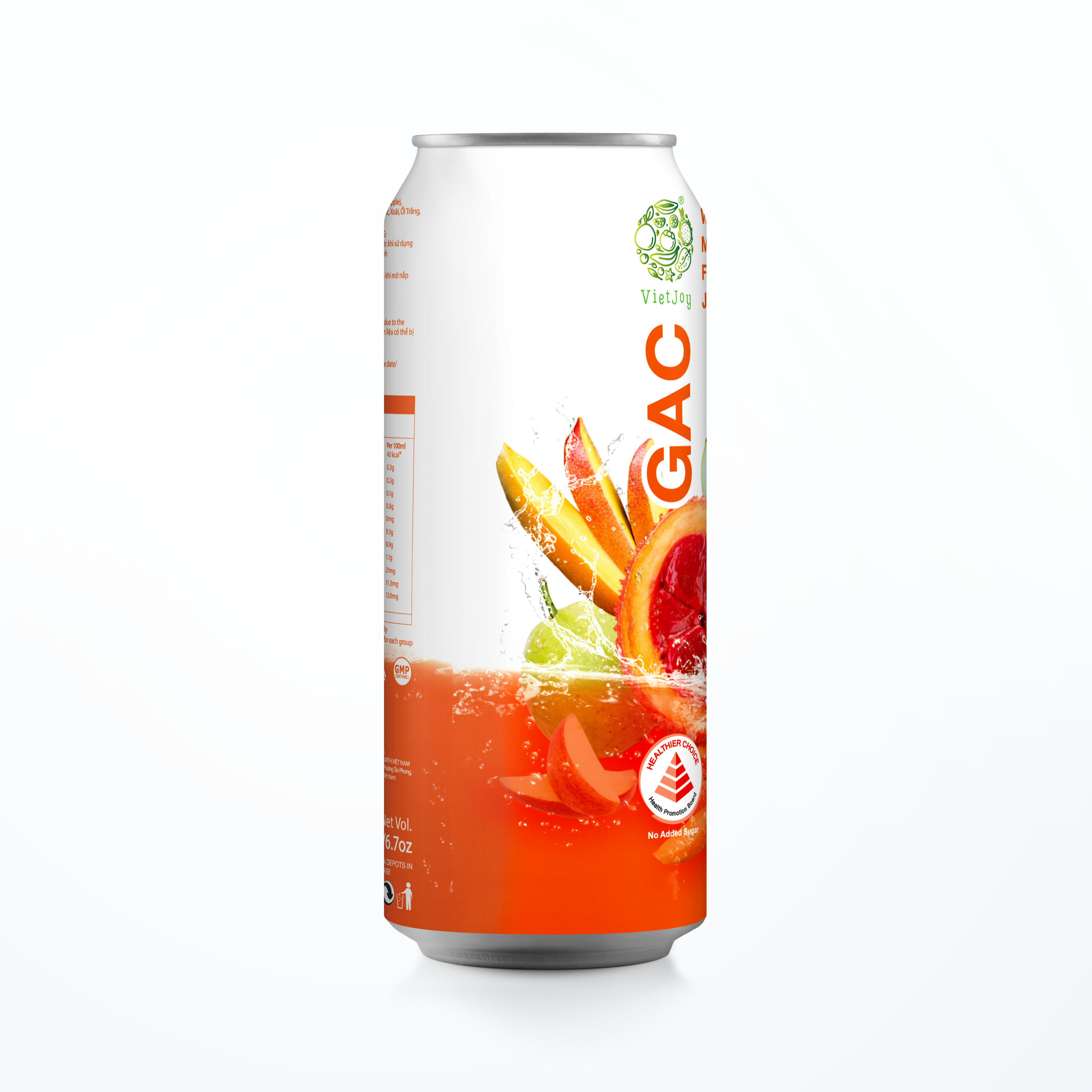 NƯỚC ÉP GẤC KẾT HỢP NƯỚC TRÁI CÂY VIETJOY 250ML/LON