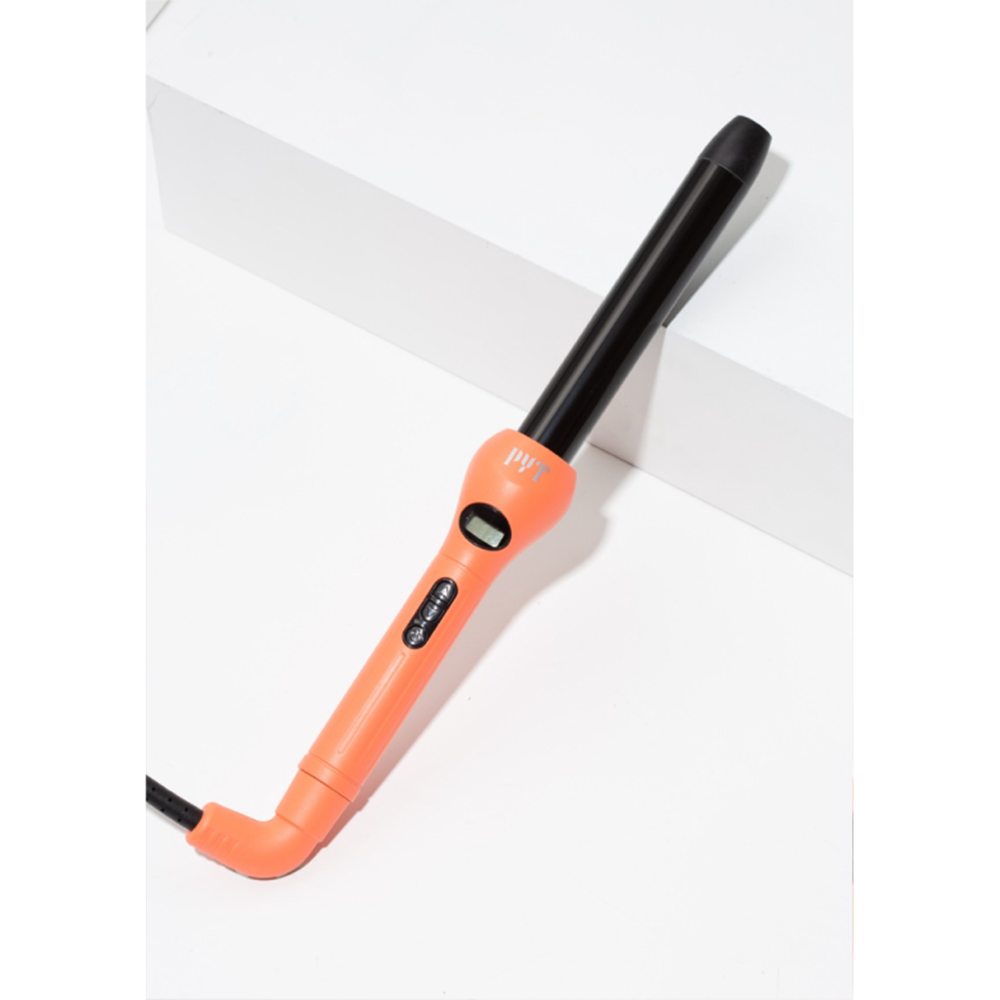 Máy Uốn Tóc Kỹ Thuật Số PYT Digital Curling Wand 25mm - Màu Cam - Kèm Găng Tay Chịu Nhiệt - Công Nghệ Nhiệt Hồng Ngoại Xa