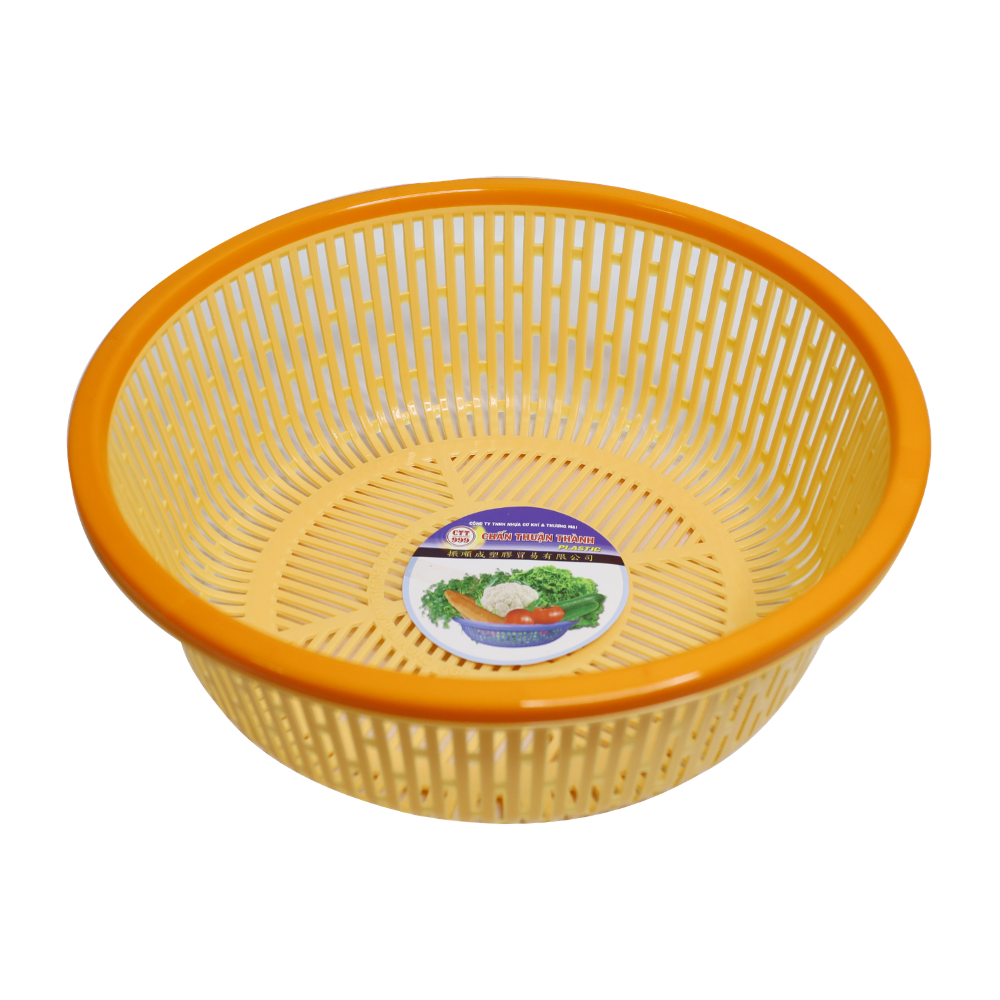 Combo 5 rổ nhựa tròn có viền Chấn Thuận Thành 27 cm đựng đồ, đựng rau củ, đa năng tiện dụng, nhiều màu (RV2820-5) - hàng Việt Nam Chất Lượng Cao
