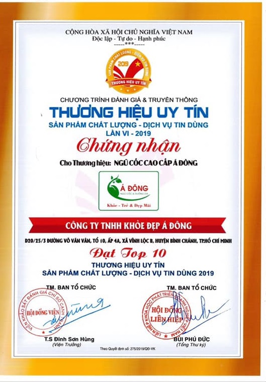 Bột Ngũ Cốc dinh dưỡng 10 Loại Hạt - Á Đông (500Gr)