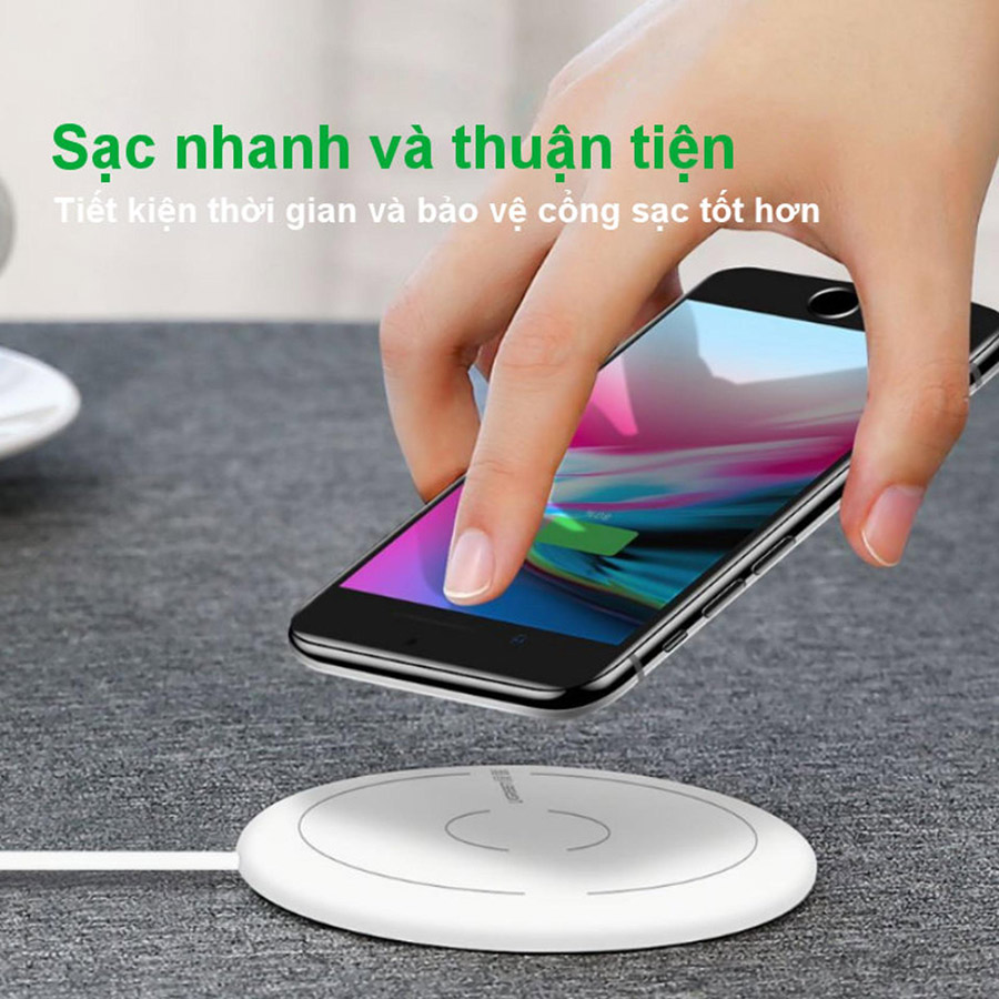 Đế sạc nhanh không dây 10W Ugreen 40922 chính hãng Ugreen dùng cho smartphone