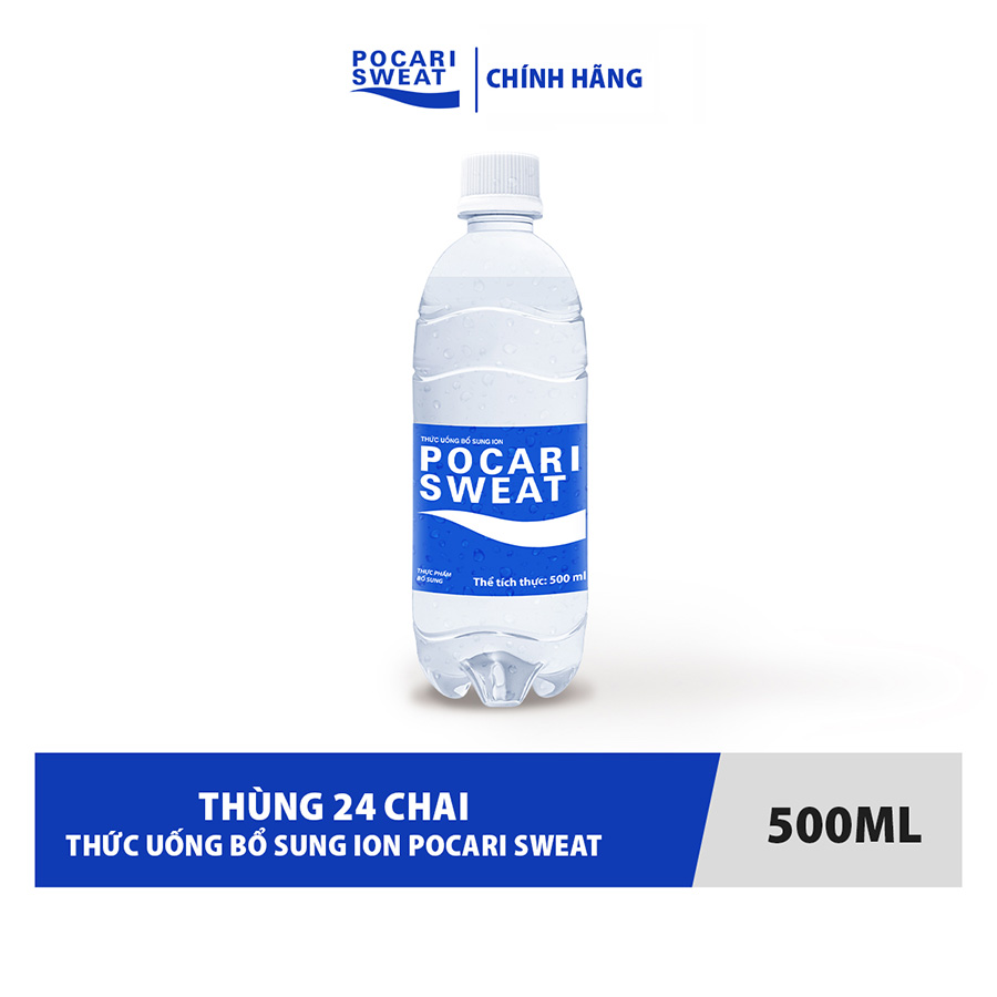 Thùng 24 Chai Thức Uống Bổ Sung ION Pocari Sweat (500ml / Chai)