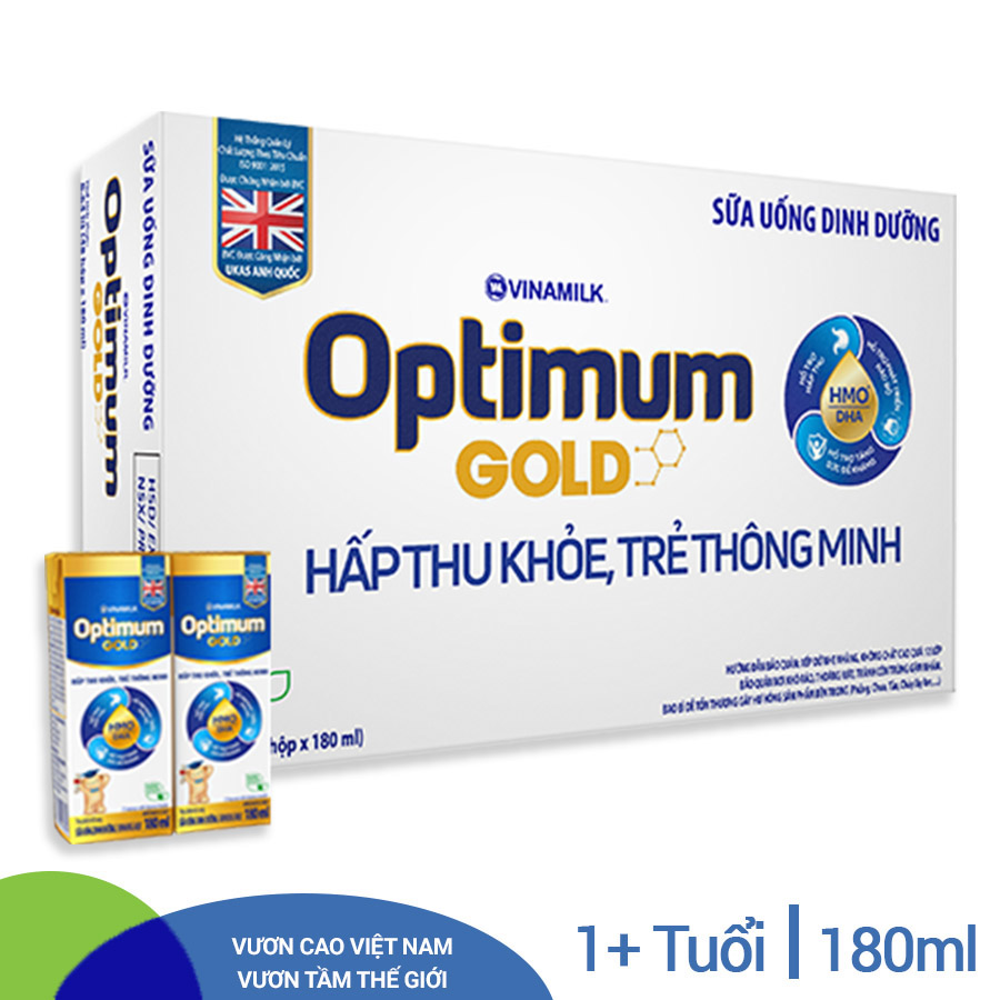 Thùng 48 Hộp Sữa Bột Pha Sẵn Vinamilk Optimum Gold 180ml