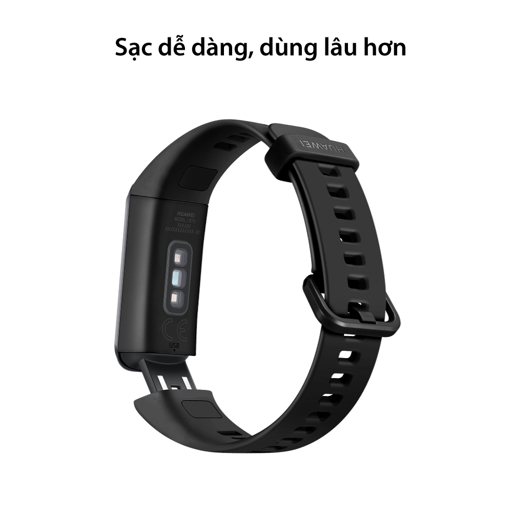 Vòng Đeo Tay Thông Minh Huawei Band 4 | Thiết Kế Trẻ Trung, Trải Nghiệm Hoàn Hảo | Mặt Đồng Hồ Sáng Tạo | Sạc Dễ Dàng, Dùng Lâu Hơn | Phát Hiện Bão Hòa Oxy | Theo Dõi Nhịp Tim Thông Minh | Hàng Chính Hãng - Đen Khói