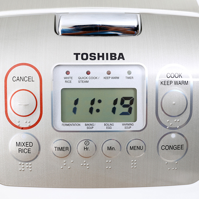 Nồi Cơm Điện Tử Toshiba RC-18NMFVN - Trắng - Hàng chính hãng