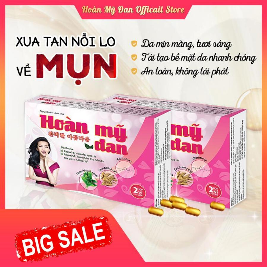 Hoàn Mỹ Đan- Viên uống hỗ trợ làm sạch mụn, nám, tàn nhang