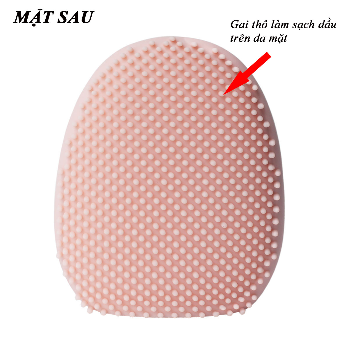 Máy rửa mặt silicone chạy pin MINISO SILICONE FACIAL CLEANER  (hồng nhạt) chính hãng - MNS059