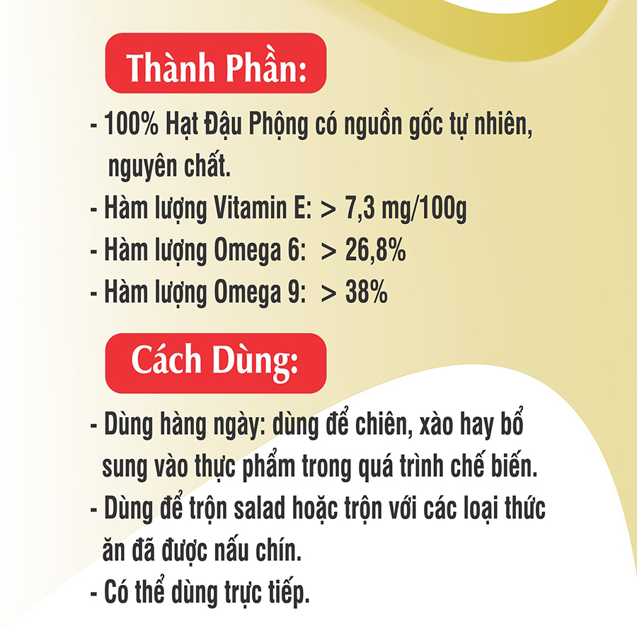 Dầu Phộng Tự Nhiên Nguyên Chất Gold