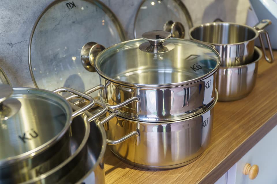 Bộ nồi inox KUCHEN, Hàn Quốc, Bảo hành: 10 năm – Set 5 nồi - Hàng Chính Hãng