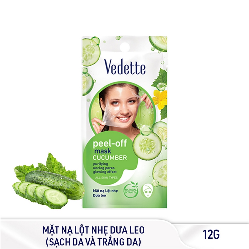 Mặt Nạ Lột Nhẹ Dưỡng Da Vedette Dưa leo 12ml