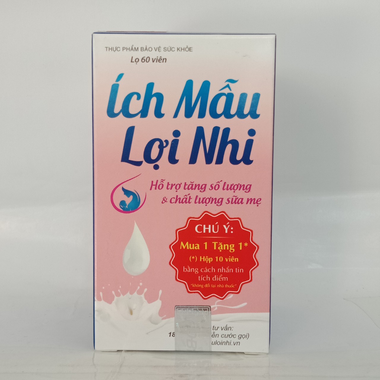 Viên nén Ích Mẫu Lợi Nhi- giúp mẹ nhiều sữa, nâng cao số lượng và chất lượng sữa mẹ giúp con bú khỏe, tăng cường sức khỏe sau sinh -lọ 60 viên  và viên ngậm ho Shabi giảm đau rát họng