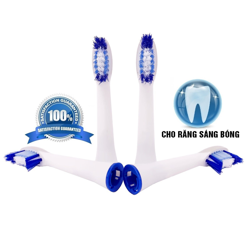 Cho các dòng máy Pulsonic của Oral-B Braun, Bộ 4 Đầu bàn chải S32-4 (SR32-4), đánh tan mảng bám, làm sạch cao răng, cho răng sáng bóng