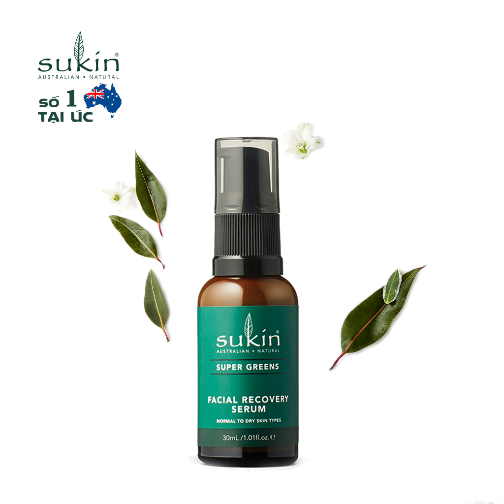 Serum phục hồi da Sukin Super Greens Facial Recovery Serum 30ml