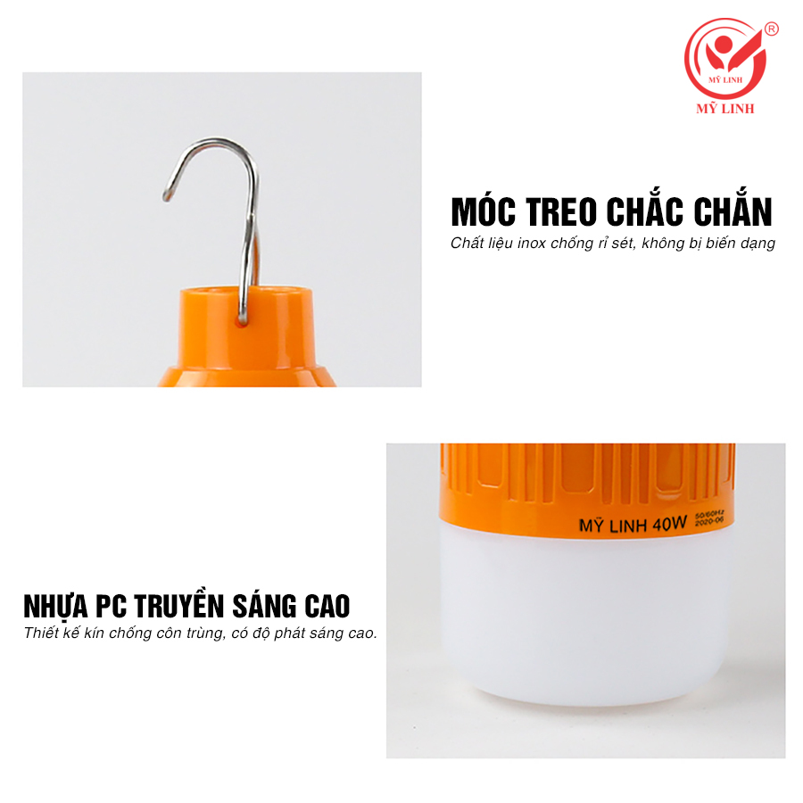 BÓNG ĐÈN LED SẠC TÍCH ĐIỆN MỸ LINH