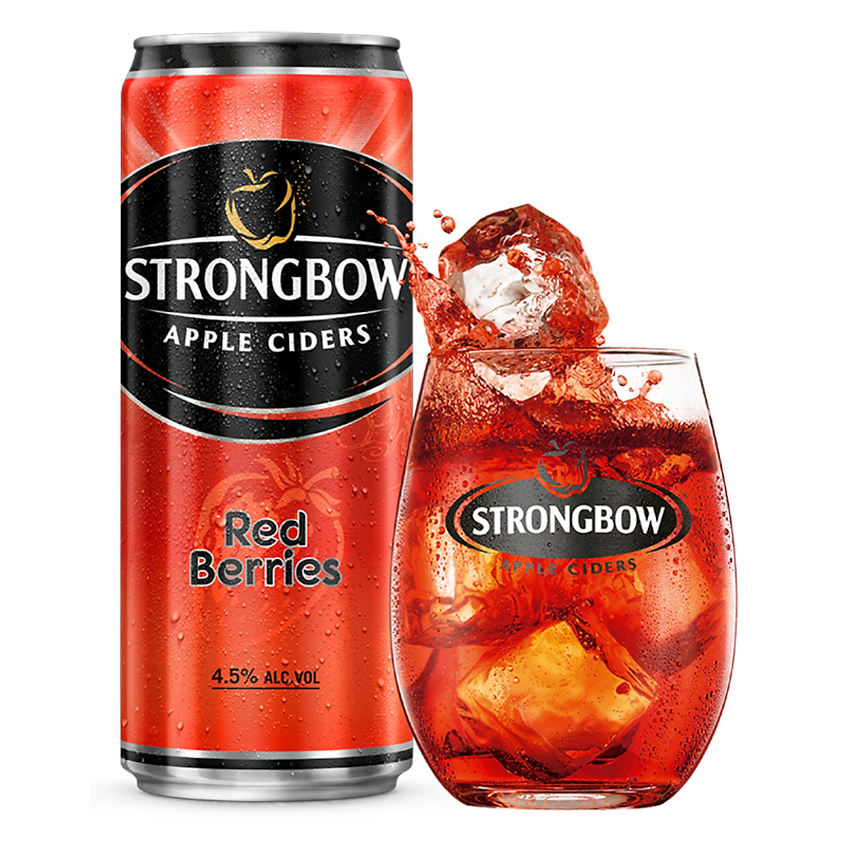 Nước táo lên men Strongbow Dâu đỏ 330ml lốc 6 lon