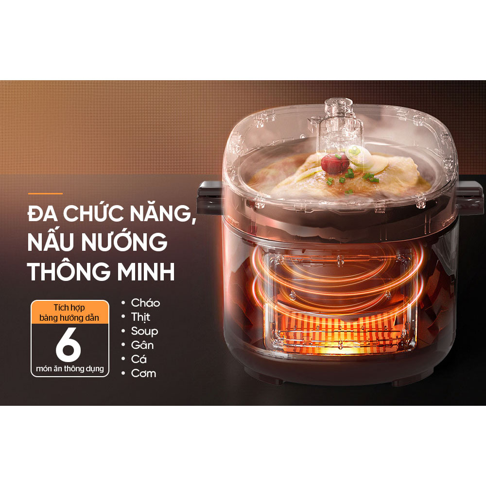 Nồi áp suất điện đa năng Sunhouse SHD1540 4 Lít - Hàng chính hãng