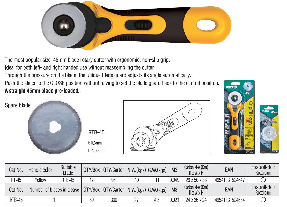 Lưỡi dao tròn 45mm KDS RTB-45