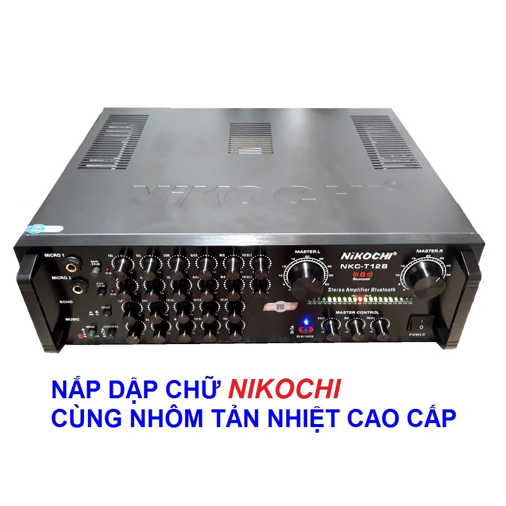 Amply Bluetooth NIKOCHI T12B cao cấp - Phân phối chính hãng