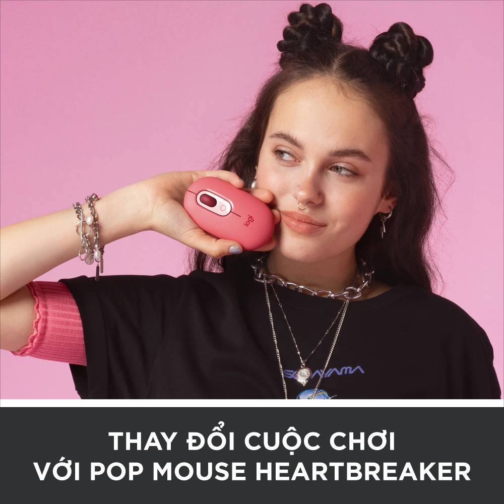 Chuột không dây bluetooth Logitech POP Mouse - Hàng chính hãng
