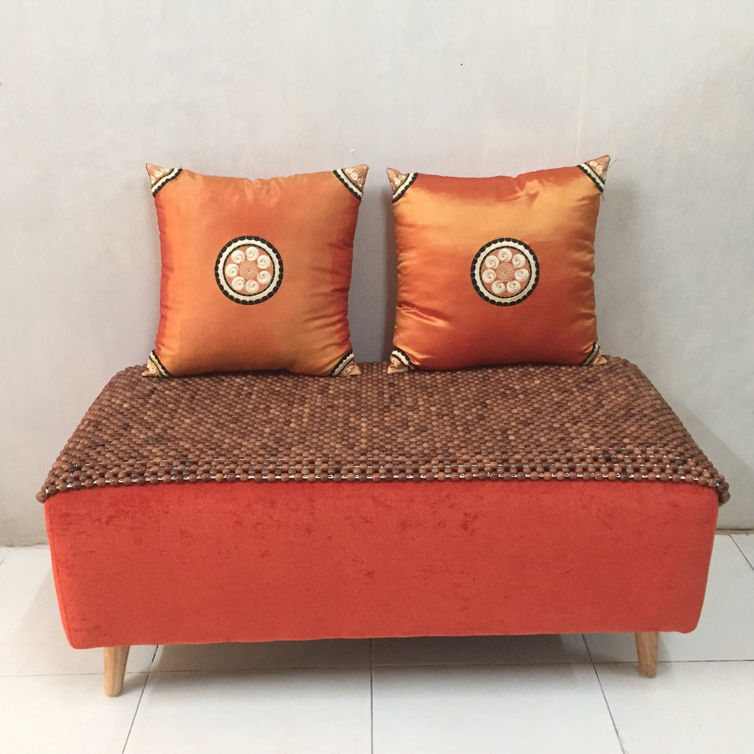 Lót ghế sau ô tô hạt hương hạt 1,2cm - Kích thước 110cm x45cm - Đệm chống nóng mùa hè cho ô tô -  Nệm , Thảm ,Chiếu  điều hòa .