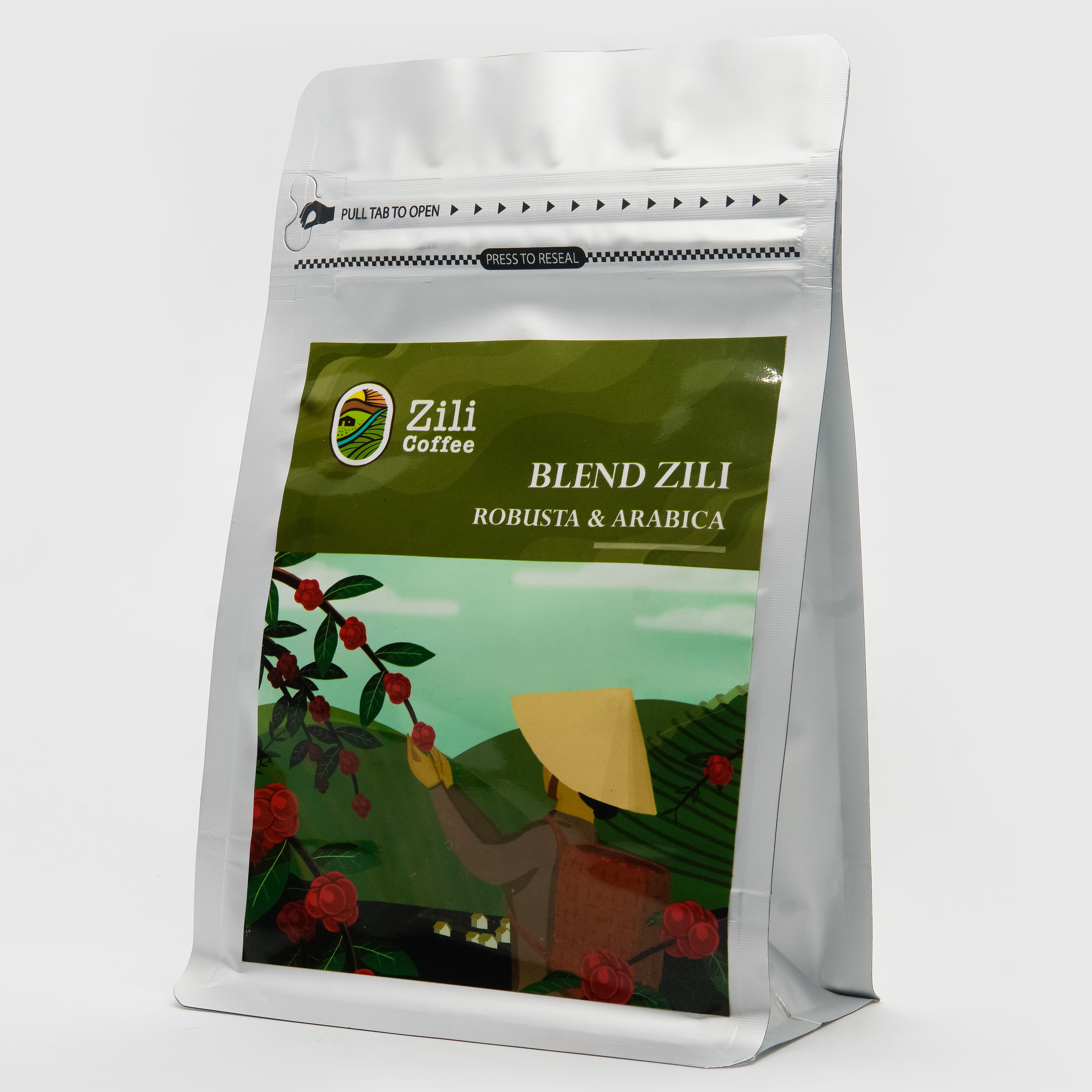 Cà phê rang xay sạch Zili (Robusta x Arcabica) 100% nguyên chất (250g)