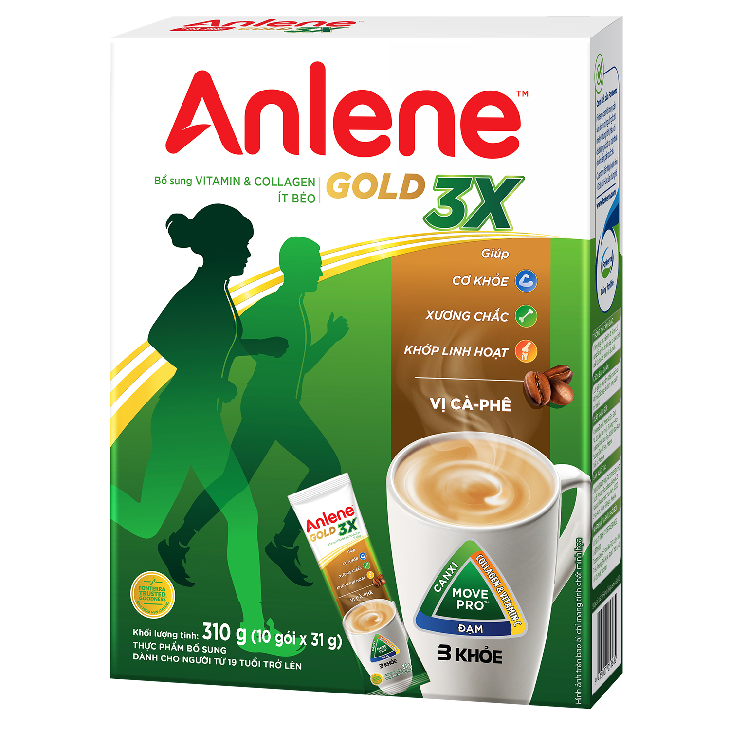 Combo 2 Sữa Bột Anlene Cà Phê Hộp 310g