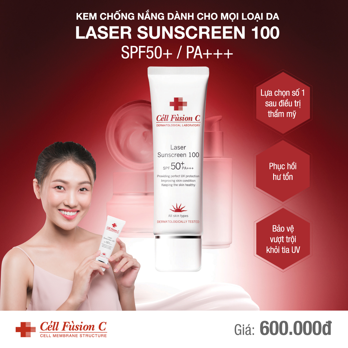 Kem Chống Nắng Cell Fusion C Laser Sunscreen 100 SPF50+/PA+++  35ml