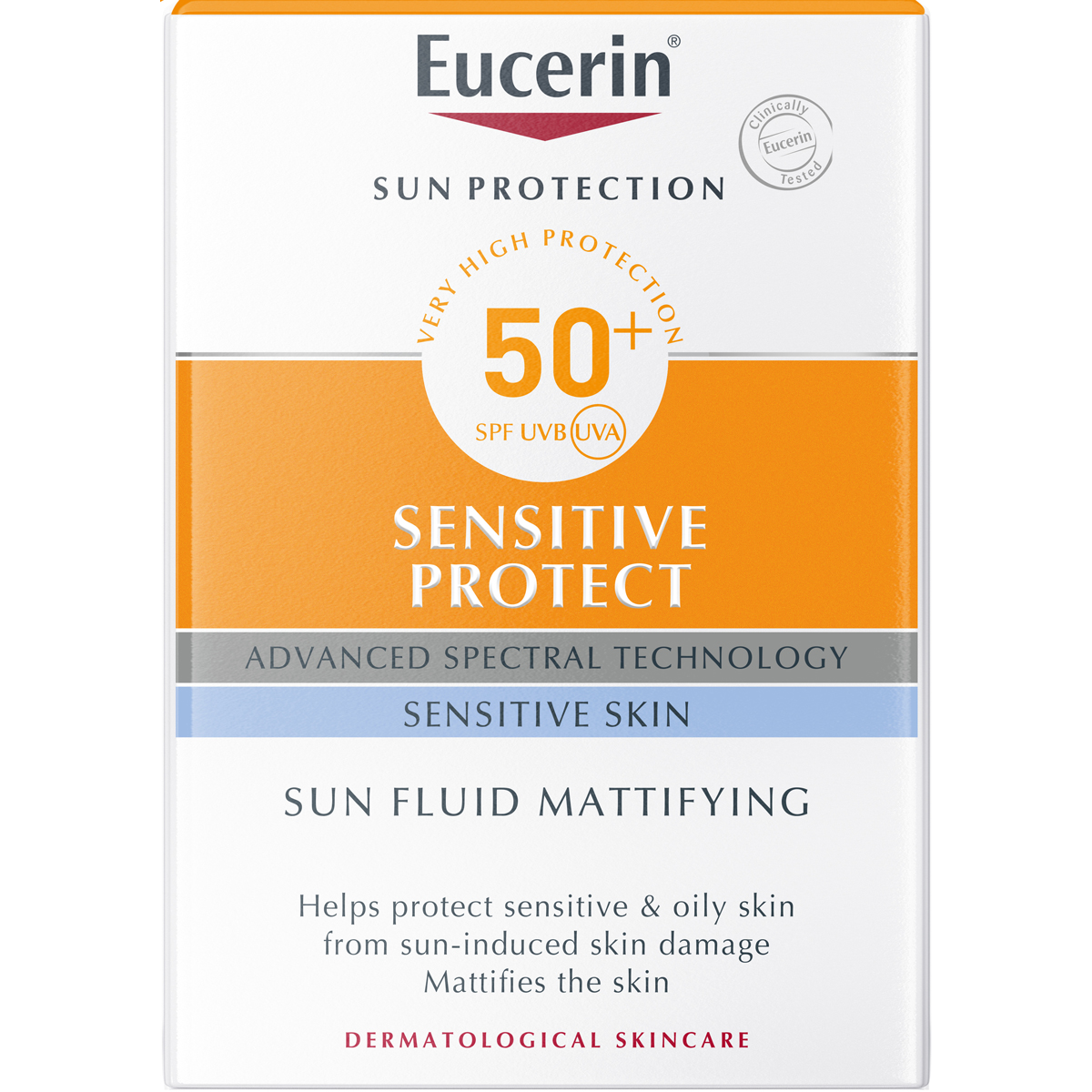 Kem Chống Nắng Không Gây Nhờn Rít Cho Da Thường Và Da Hỗn Hợp Eucerin Sun Fluid Mattifying Face SPF50+