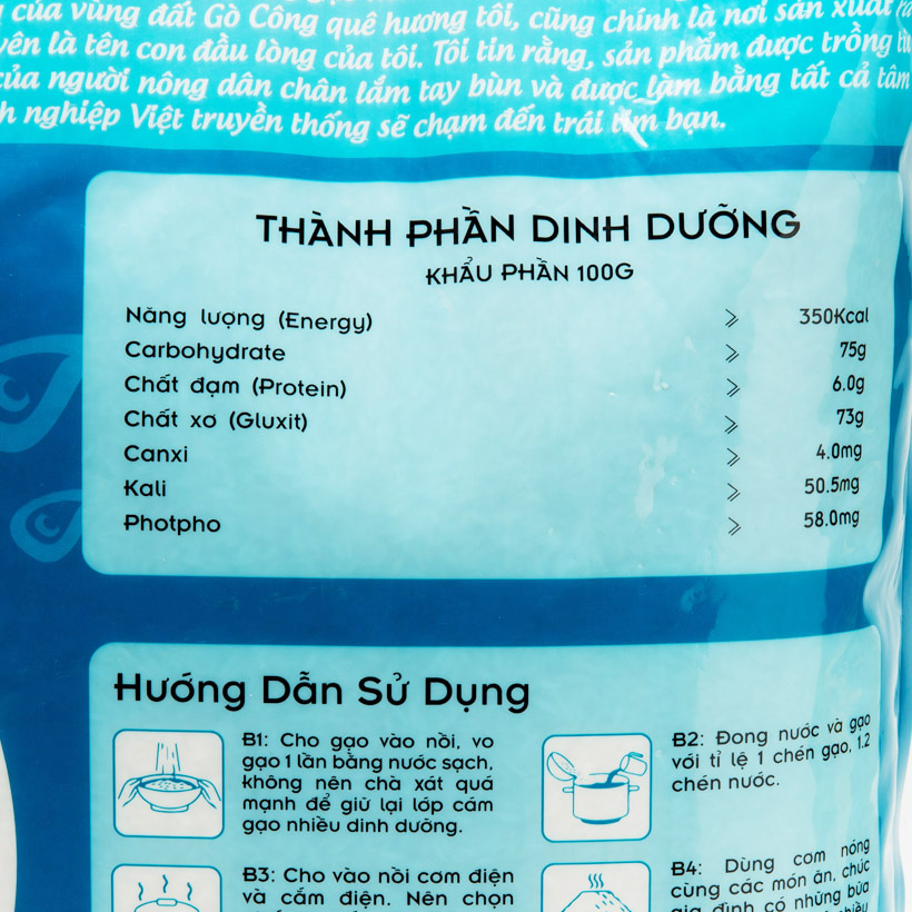 Đặc sản Tiền Giang - Gạo hương lài sữa Khổng Tước Nguyên (5Kg) - OCOP 4 SAO