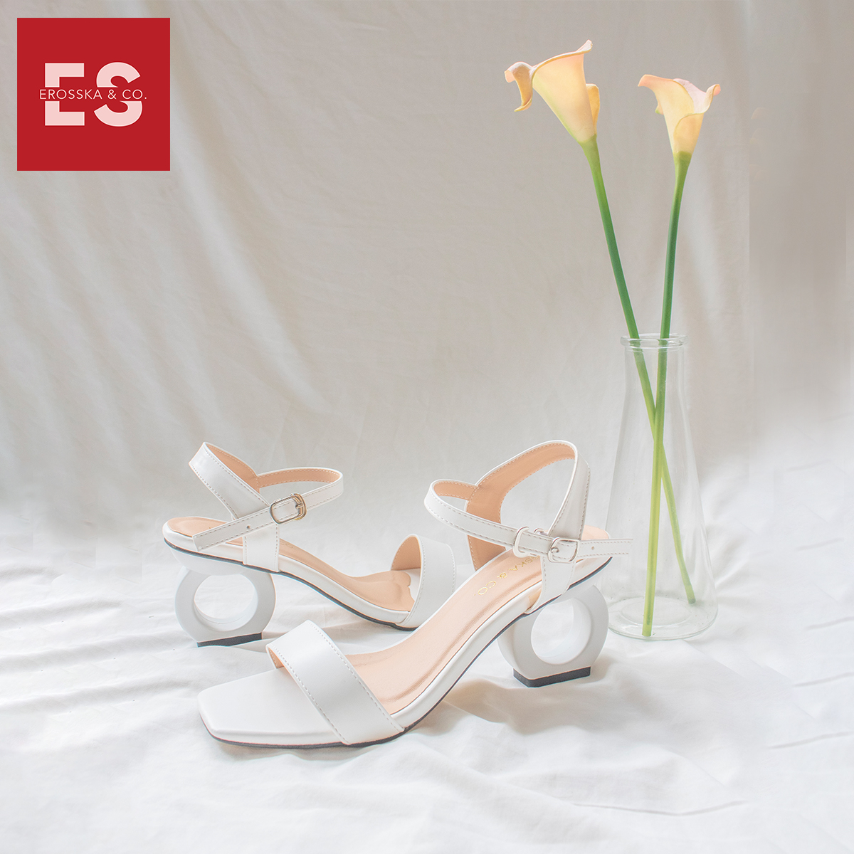 Giày Nữ, Giày Cao Gót  Block Heels Erosska Cao 5cm Thời Trang Thiết Kế Phối Màu Quan Trọng EB009