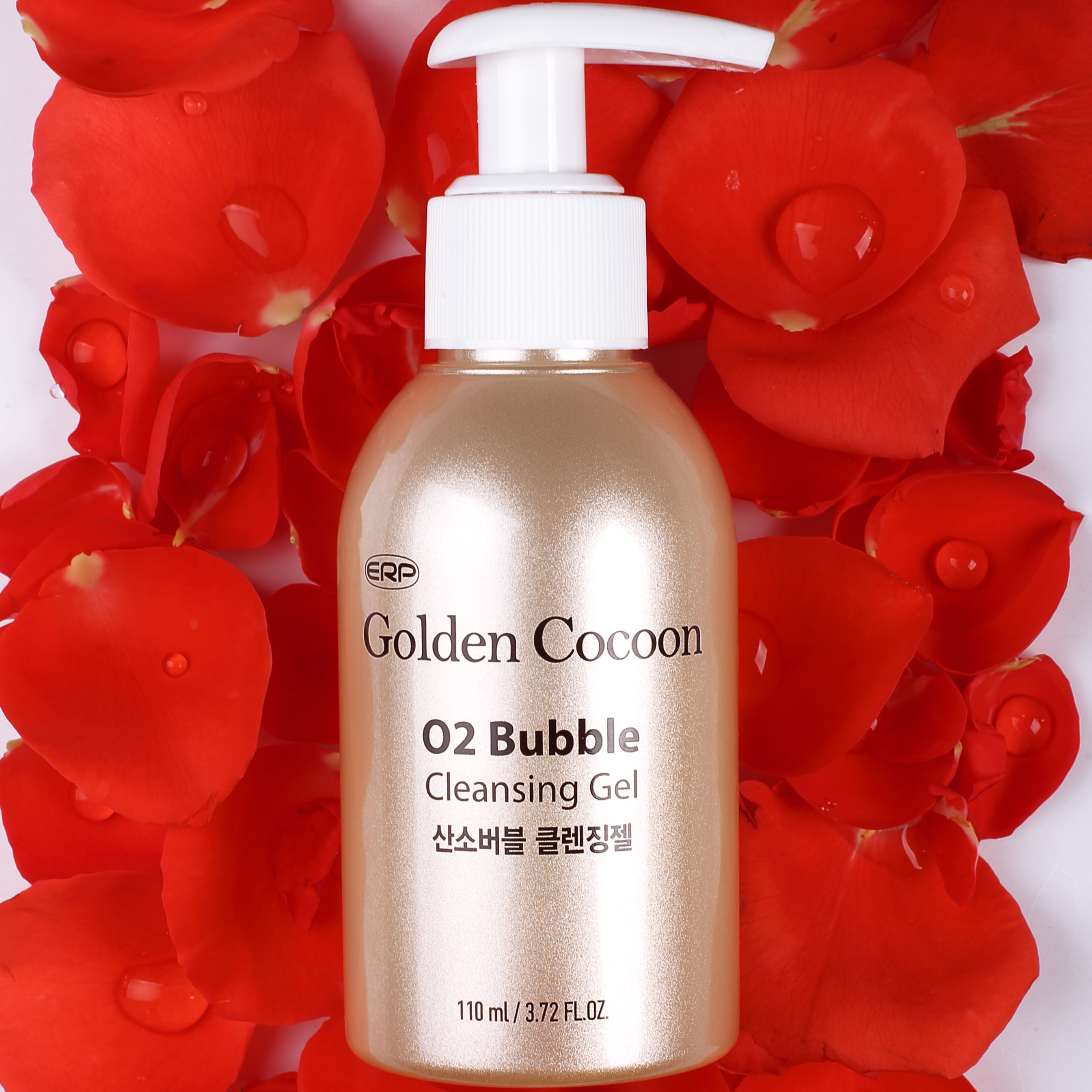 Sữa rửa mặt thải độc tơ tằm vàng Golden Cocoon O2 Bubble dạng Gel