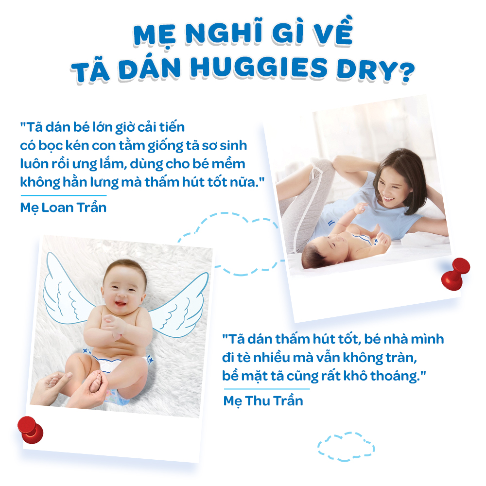 Tã dán sơ sinh Huggies Newborn NB74 - 74 miếng (dưới 5 kg) [Tặng khăn ướt 64 tờ]