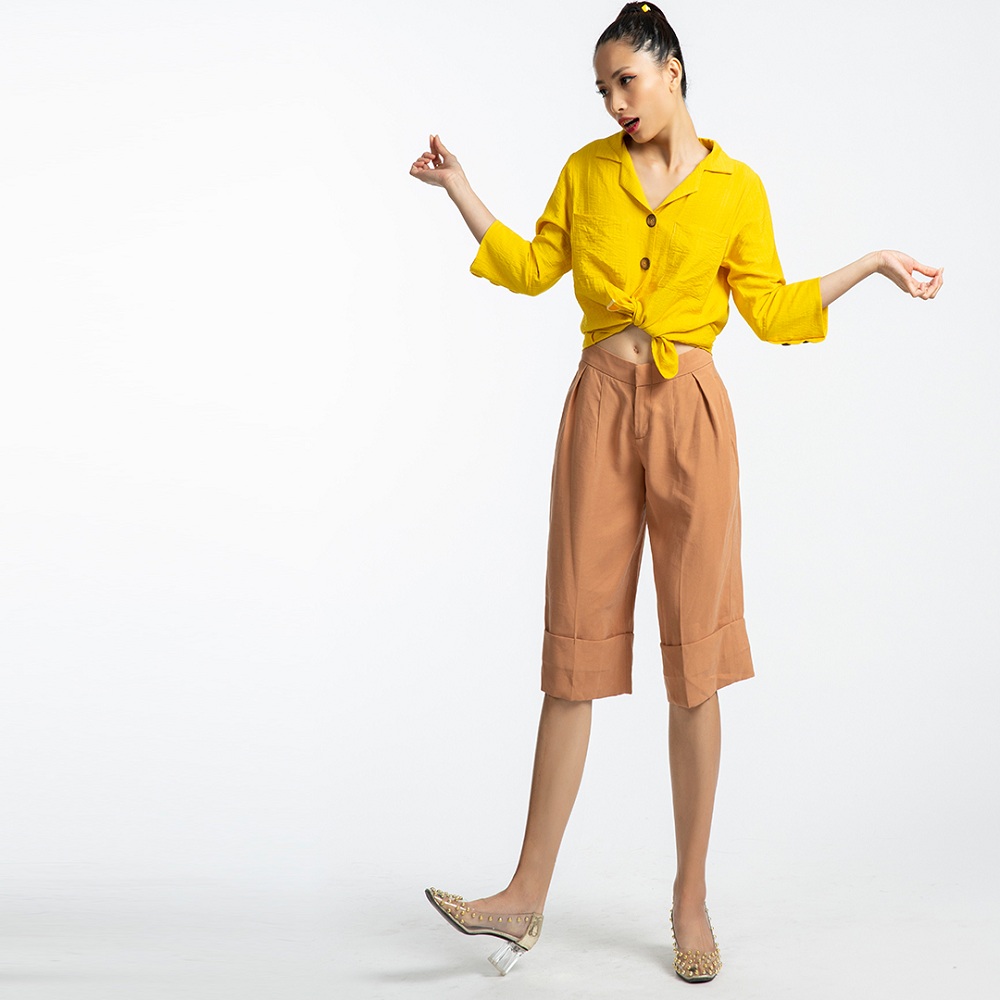 Quần Lửng Quần Culottes Thời trang thiết kế Hity PAN038 (Cát Sahara)