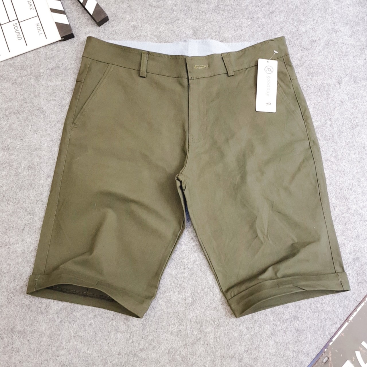 Quần short kaki nam - Rêu Đậm - 30