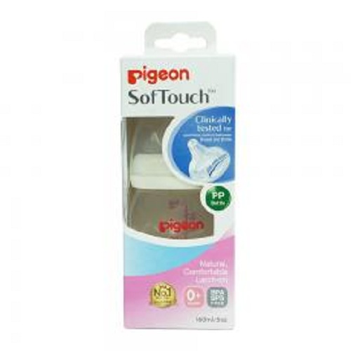 Bình sữa pigeon PP Plus 160ml CỔ RỘNG