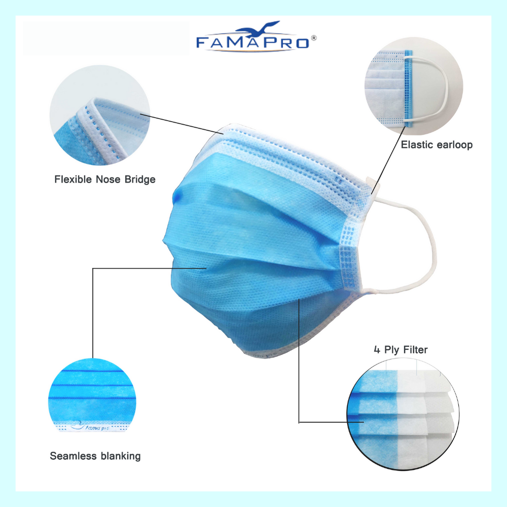 - Khẩu trang y tế kháng khuẩn 4 lớp Famapro Max - 1 HỘP