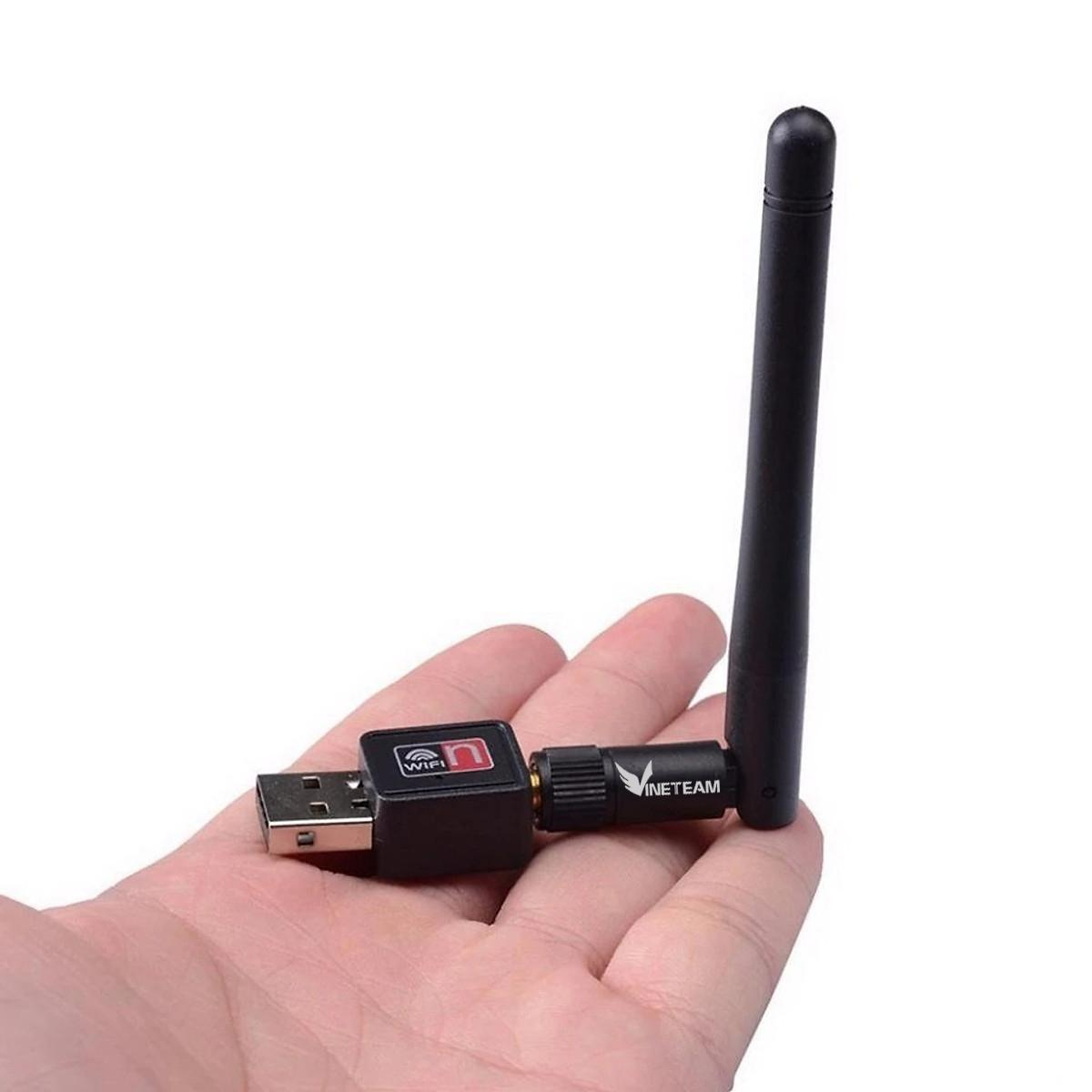 USB Thu Wifi 150Mbps Chuẩn 802.11n Cho Máy Tính Có Anten - Hàng Chính Hãng