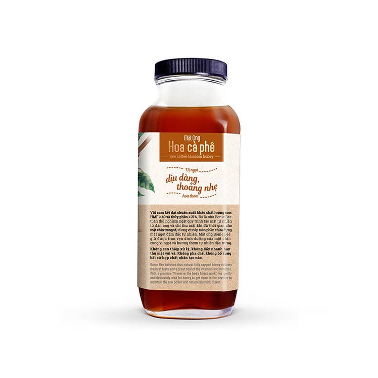 Mật Ong Bonie Bee Nguyên Chất Từ Hoa Cà Phê - Vị Ngọt Nhẹ Thoảng Hoa Thơm - Chín Tự Nhiên Từ Tổ - Không Qua Xử Lý