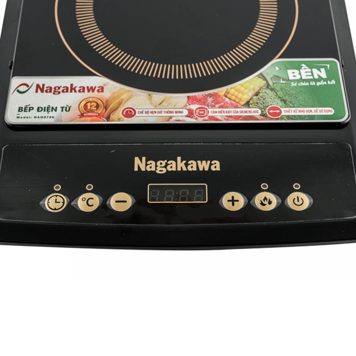 Bếp Từ Đơn Nagakawa NAG0706 (1800W) - Kèm Nồi Lẩu - Hàng Chính Hãng